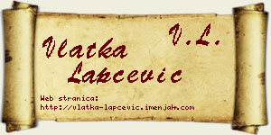 Vlatka Lapčević vizit kartica